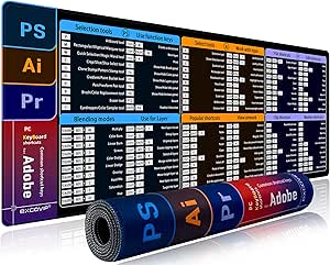 EXCOVIP Large Mouse Pad XL, Shortcut Mouse Pad, Extended Computer Mouse ...