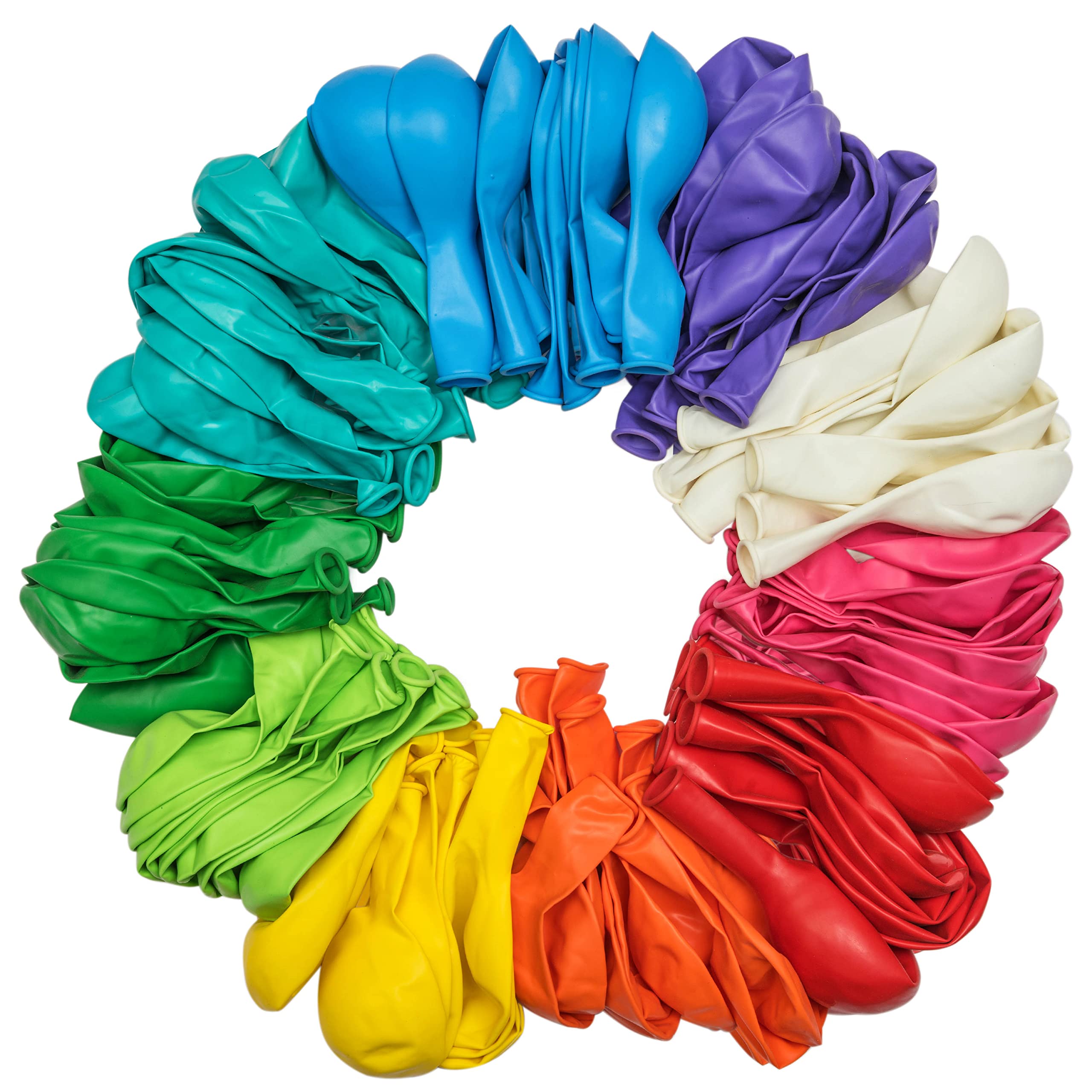 Artier 100 Biodegradable Multicoloured Balloons in 10 Colours. 12 Inch Large Eco Friendly Balloons. Perfect for Kids Parties, Baby Showers, Weddings, Anniversaries. For Helium or Air Use