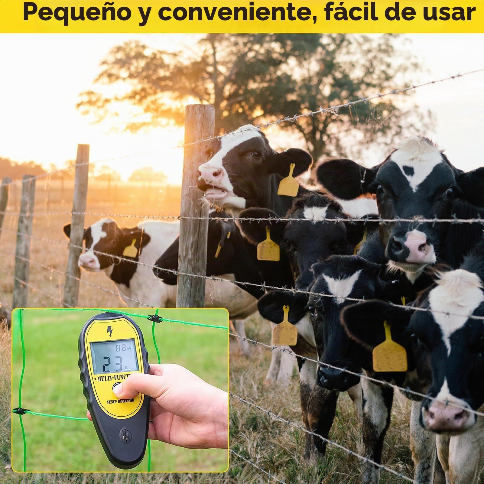 Probador de cercas, Beeper de cercas eléctricas, Probador de voltaje de cercas eléctricas digitales Buscador de fallas de cercas eléctricas, Probador de cercas Probador de voltaje de cercas eléctricas