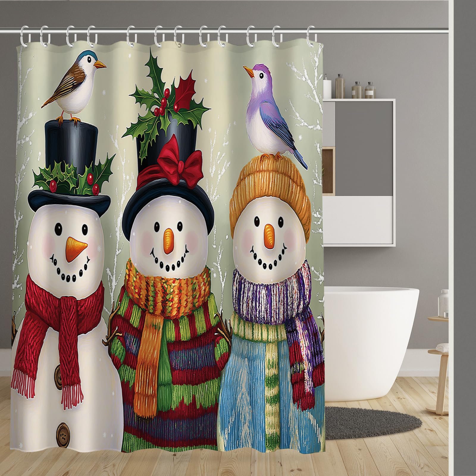 Rideaux de salle de bain anti-éclaboussures 180x200 polyester