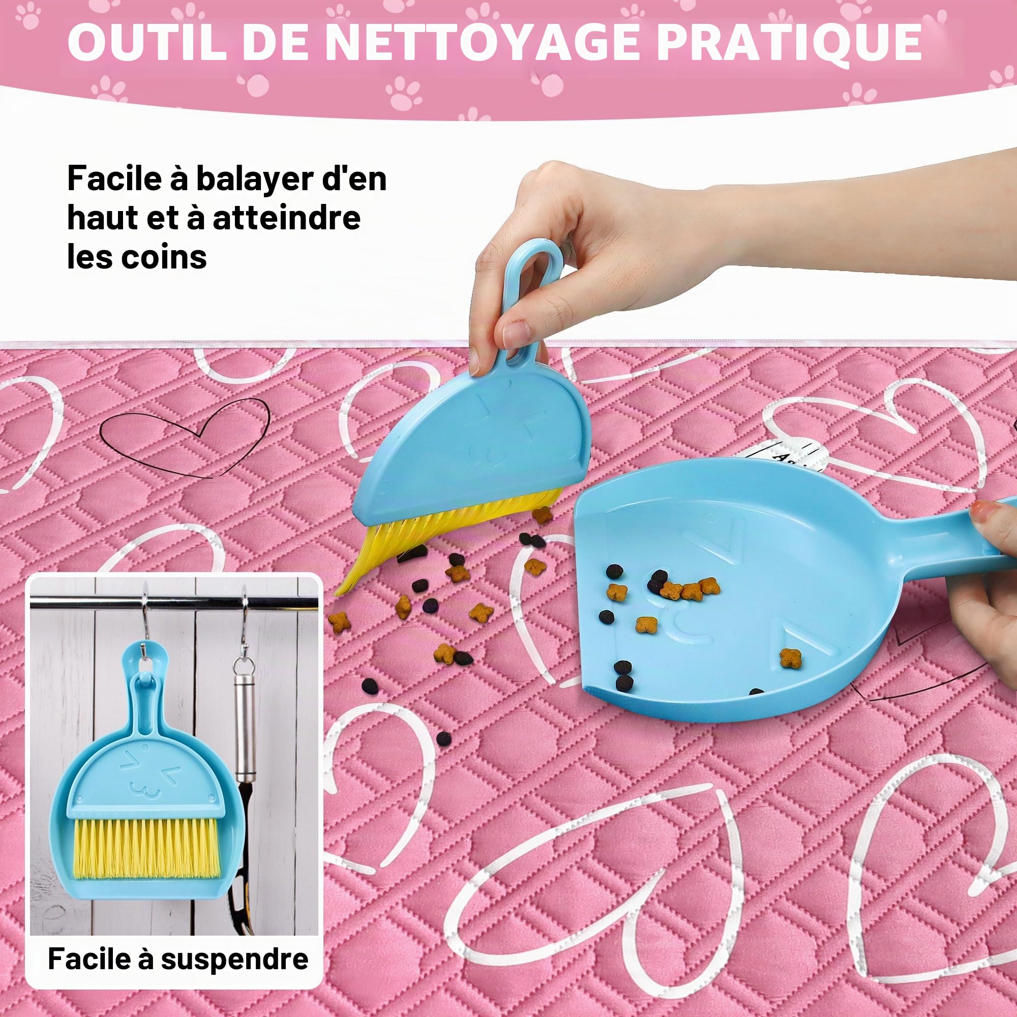 Lot de 2 Doublures de Cage pour Cochon d'Inde avec Outils de Nettoyage Réutilisables Absorbantes Imperméables Lavables et Séchées à L'air Libre pour Petits Animaux Lapin Hamster Litiere Cochon d'Inde