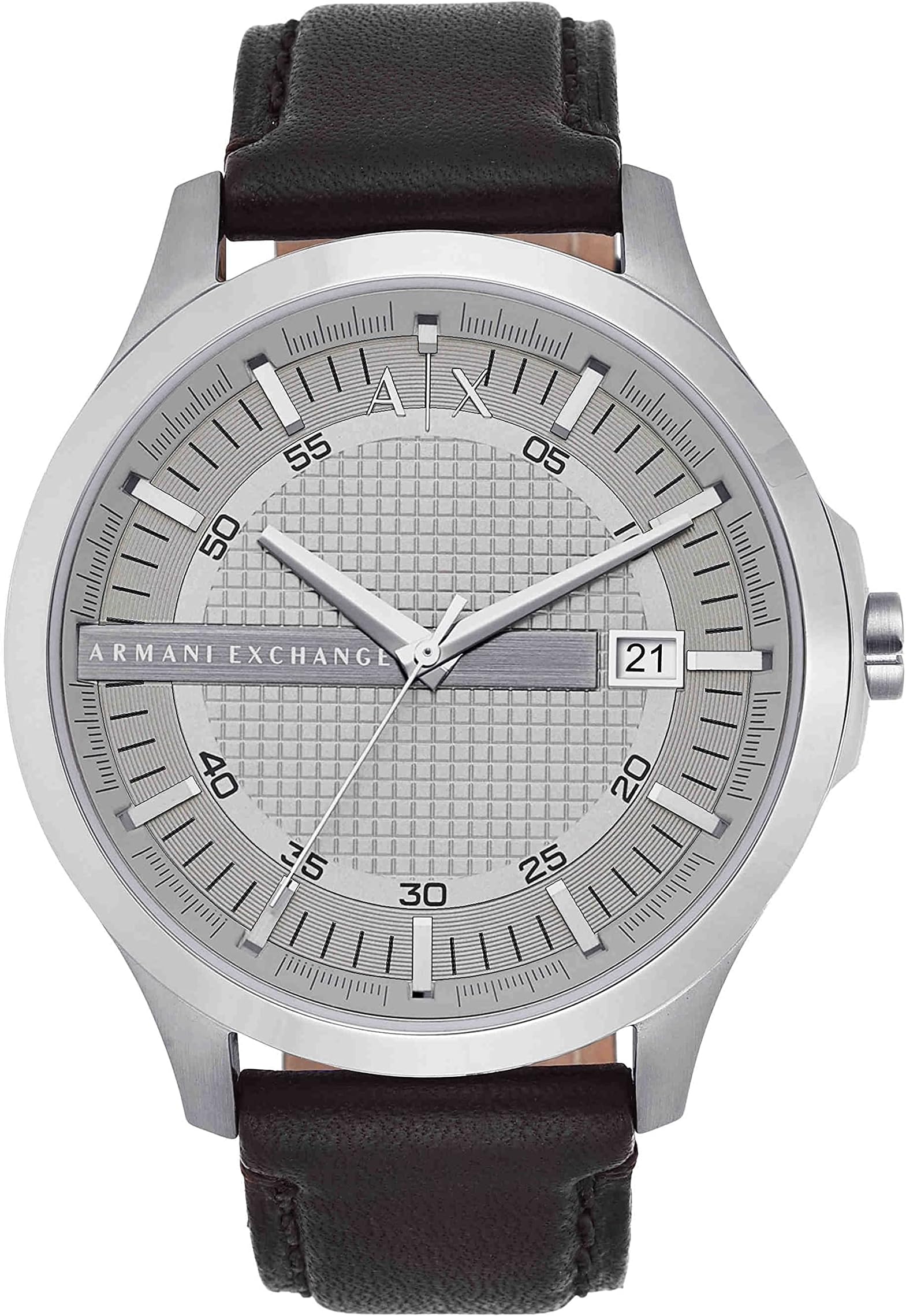 Armani Exchange Men's Quartz Watch, Analog Display and Leather Strap