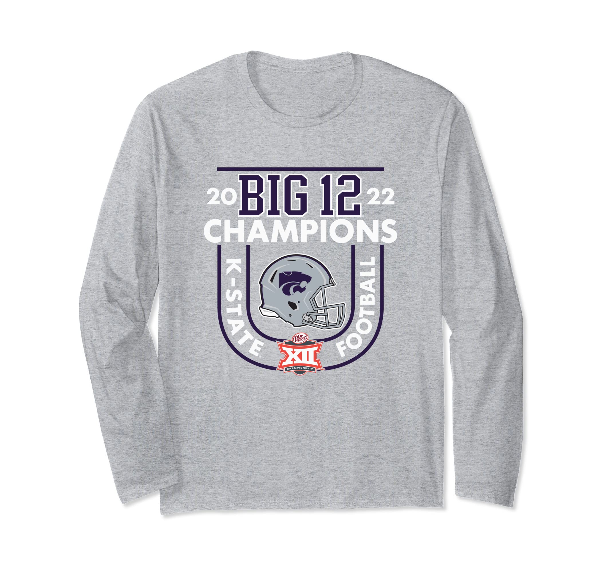 Kansas State Wildcats Big 12 Champs 2022 Locker Room Gray Long Sleeve T-Shirt