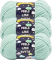 Vista 41 de Lion Brand Yarn Feels Like Butta - Ovillo de lana suave para tejer y tejer, aterciopelado, paquete de 3, color gris pálido