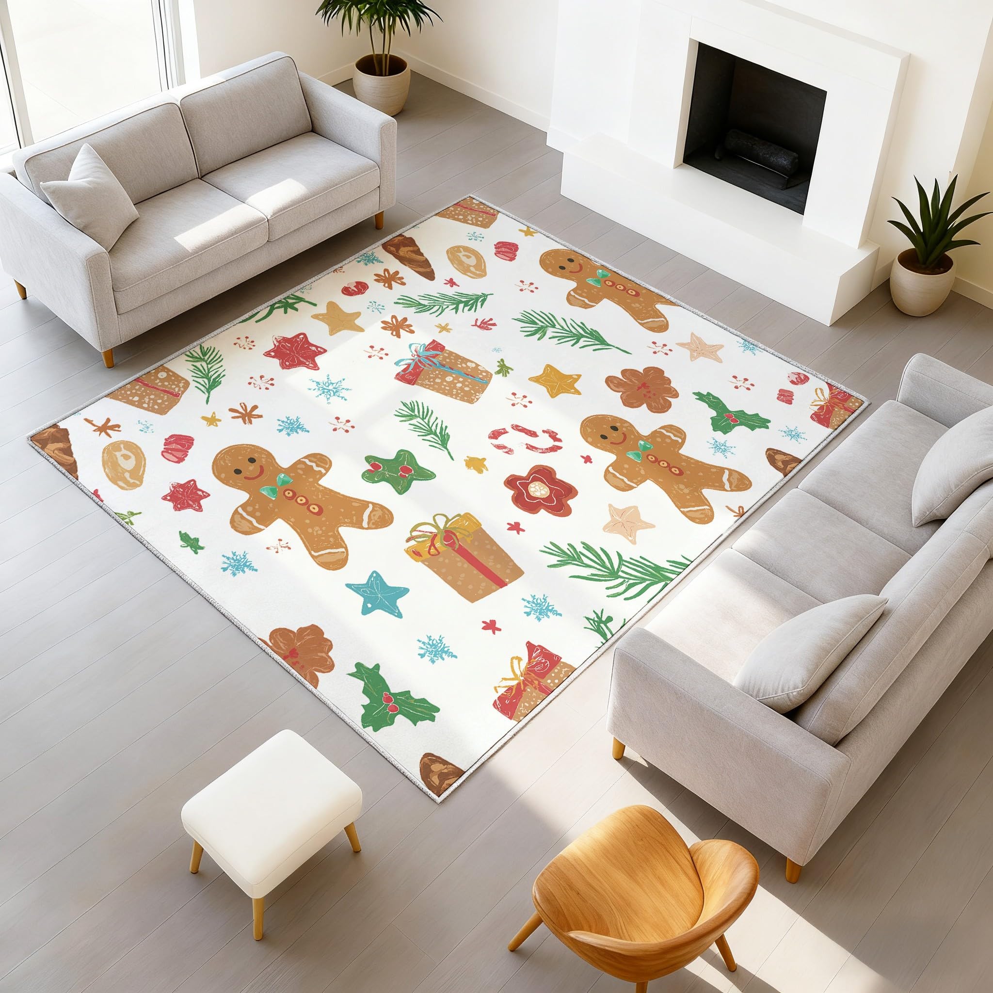 Tapis Noël cadeau idéal bonhomme pain d'épices pour la maison