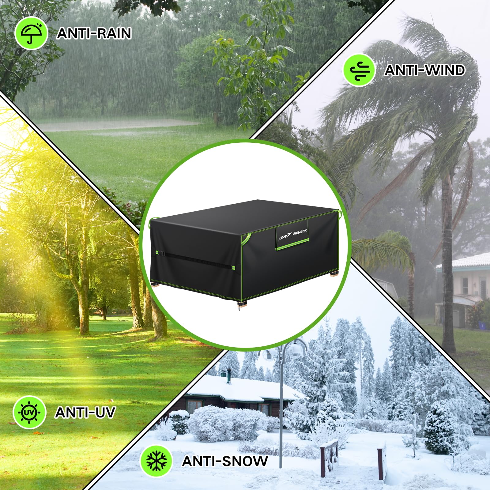 Fundas Muebles Jardin Exterior Impermeable Oxford 420D,200x160x70cm | Rectangular Funda Mesa Exterior Anti Viento, Anti UV para Grupos De Asientos, Muebles De Terraza,Mesas De jardín