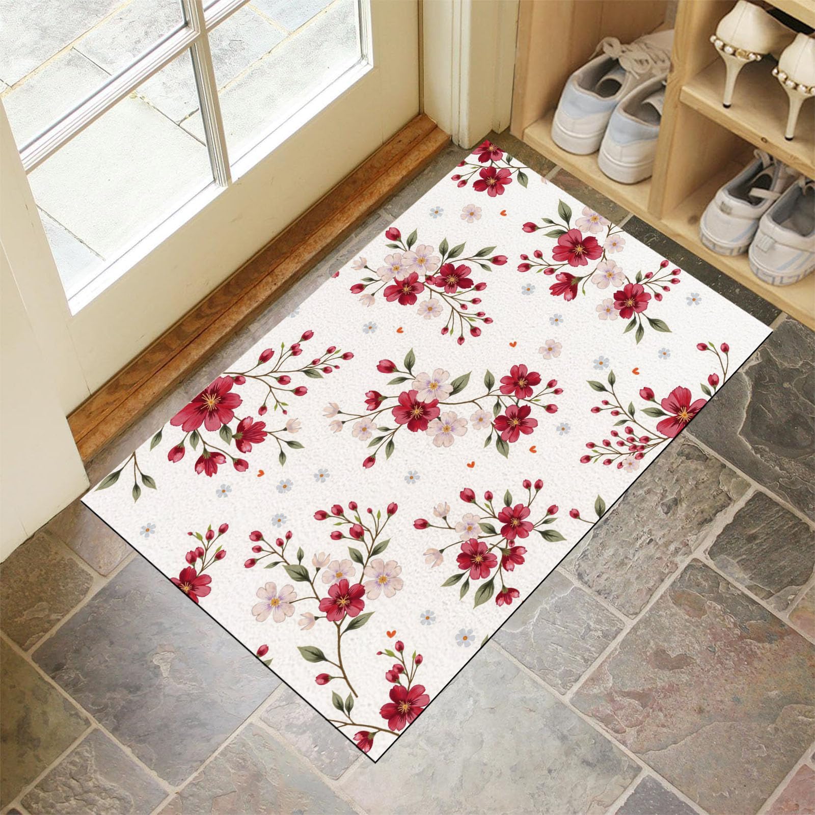 Tapis style campagnard français pour une entrée chaleureuse