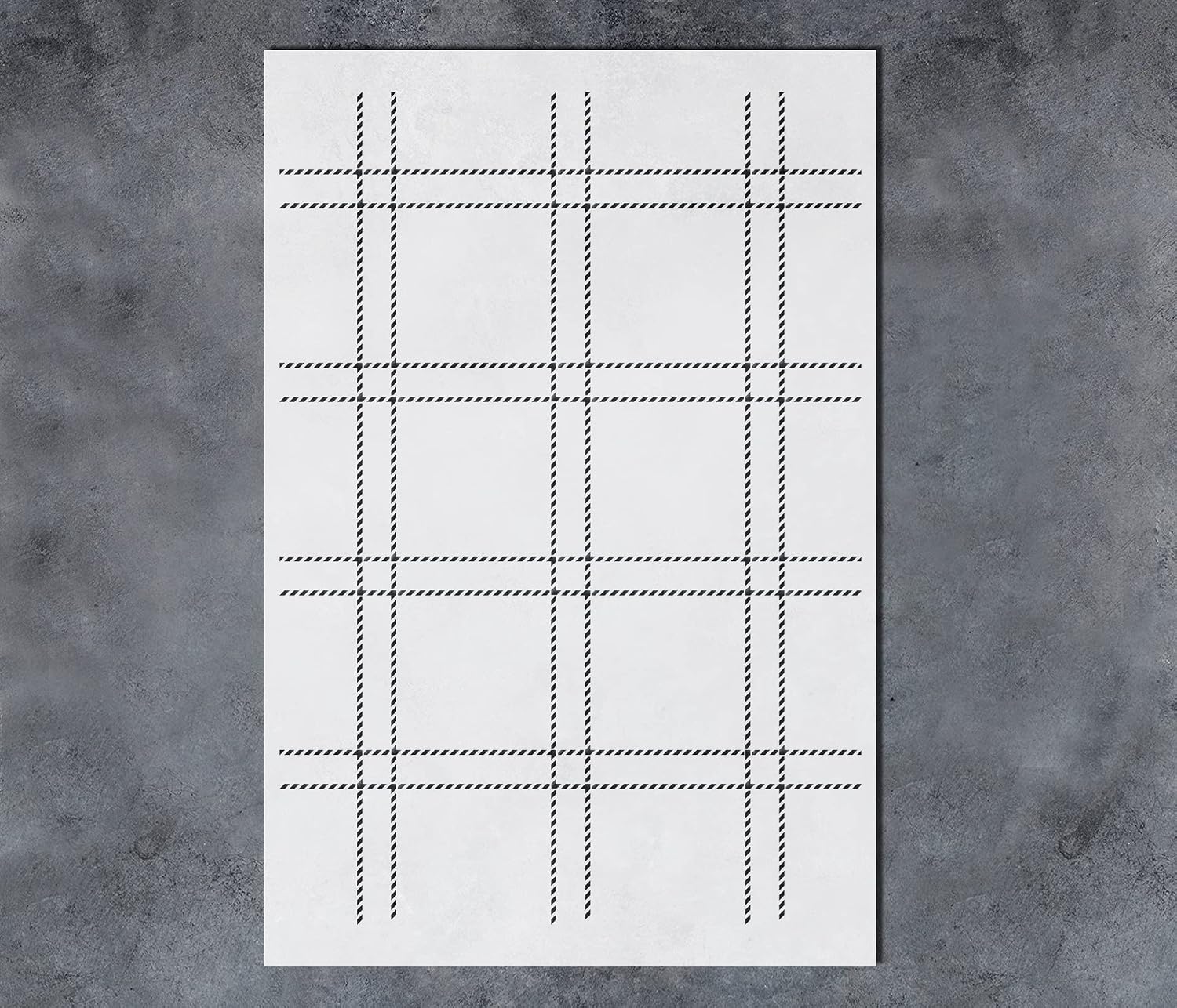GSS Designs Large Plaid Stencil 16x24Inch Grids Stencils Reusable Mylar Template for DIY Art Wood Sign Wall Background Painting Home Decor