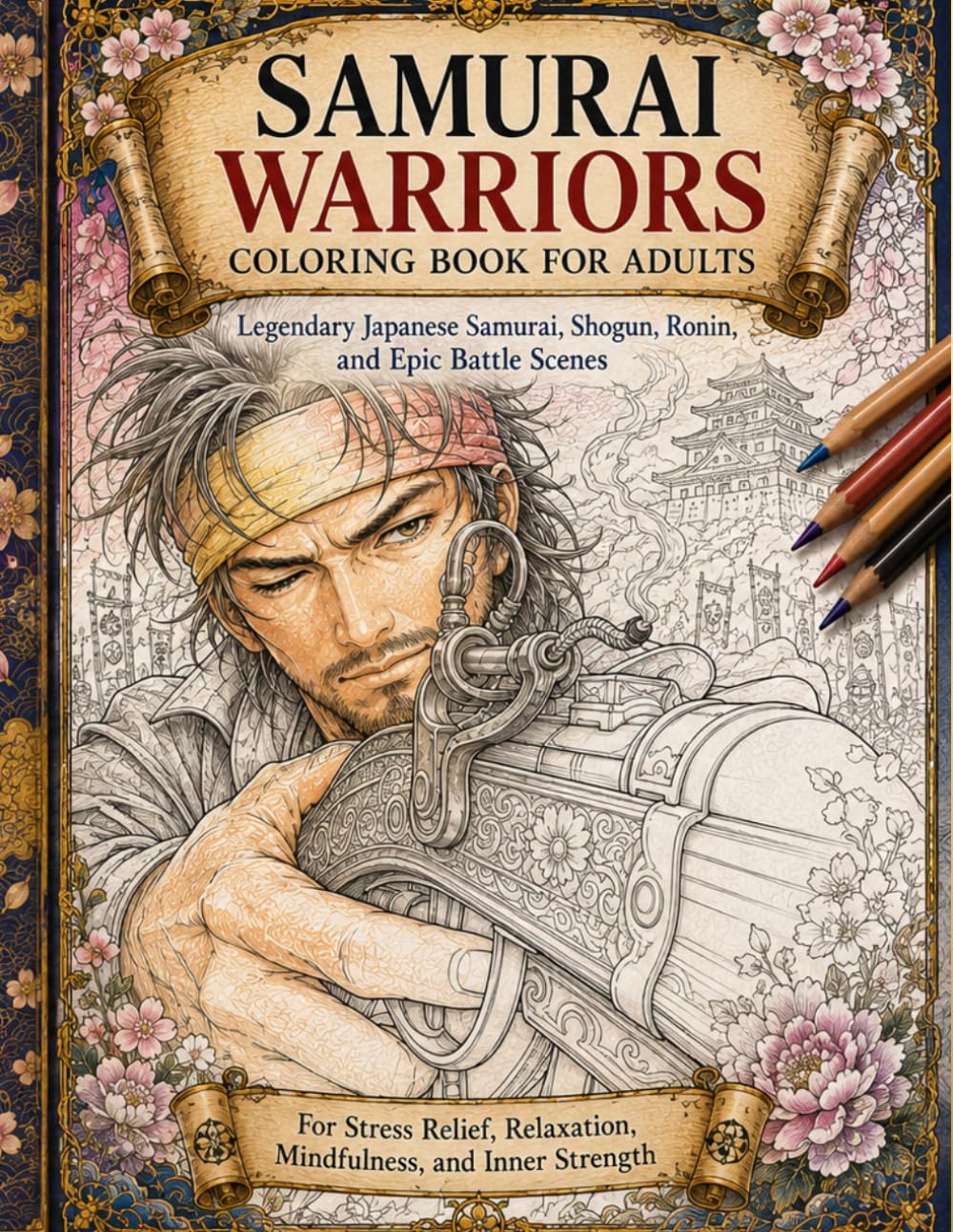 SAMURAI WARRIORS　COLORING BOOK FOR ADULTS: Legendary Japanese Samurai, Shogun, Ronin, and Epic Battle Scenes (Samurai Coloring Book Series)