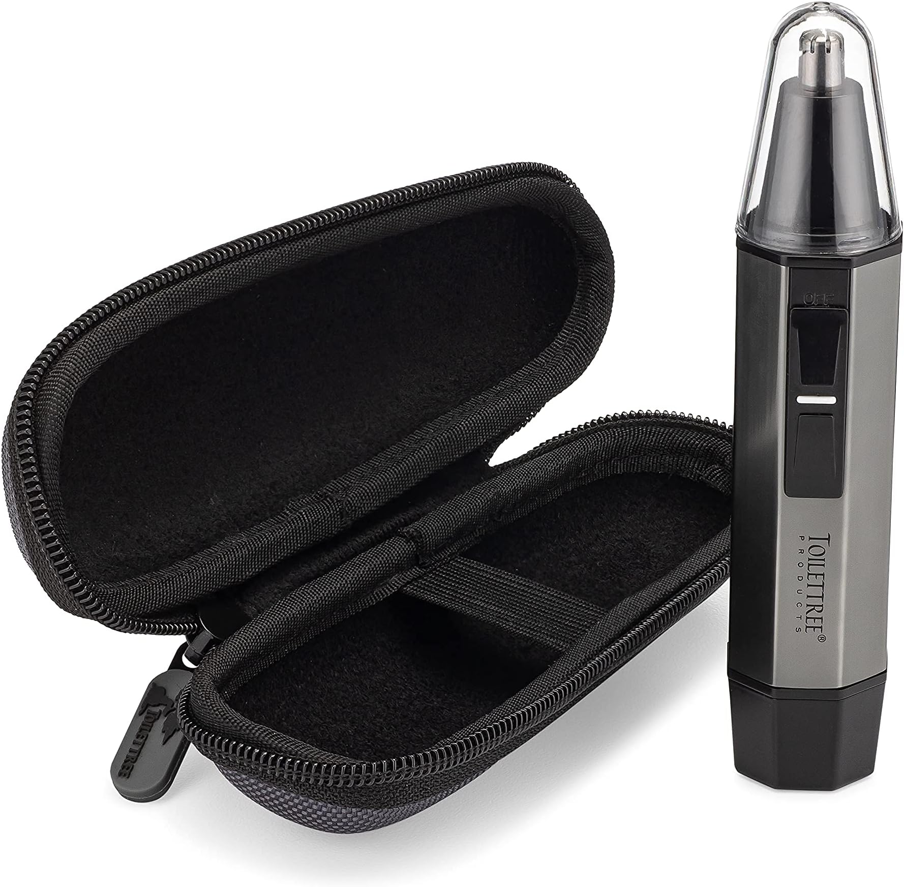 ToiletTree Products Water Resistant Heavy Duty Steel Nose Trimmer with LED Light and Travel Case