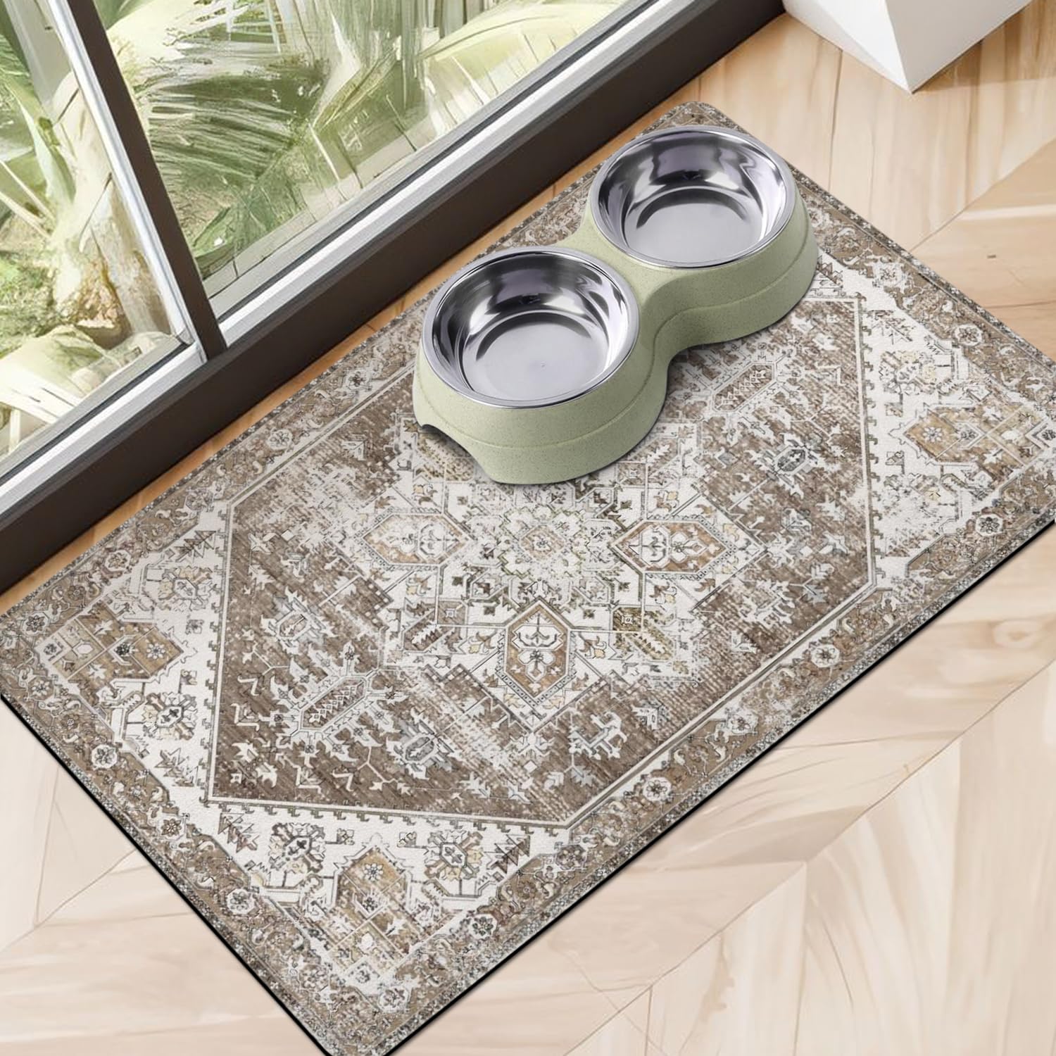 Dog Food Mats for Floors, Absorbent Dog Bowl Mat for Food and Water Dispenser Mat, Quick Dry Cat Food Mat Pet Supplies โ image 1