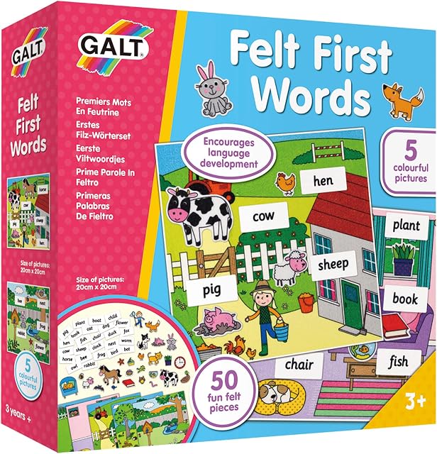 Galt Toys, Felt First Words, Felt Toys for Toddlers, Ages 3 Years Plus