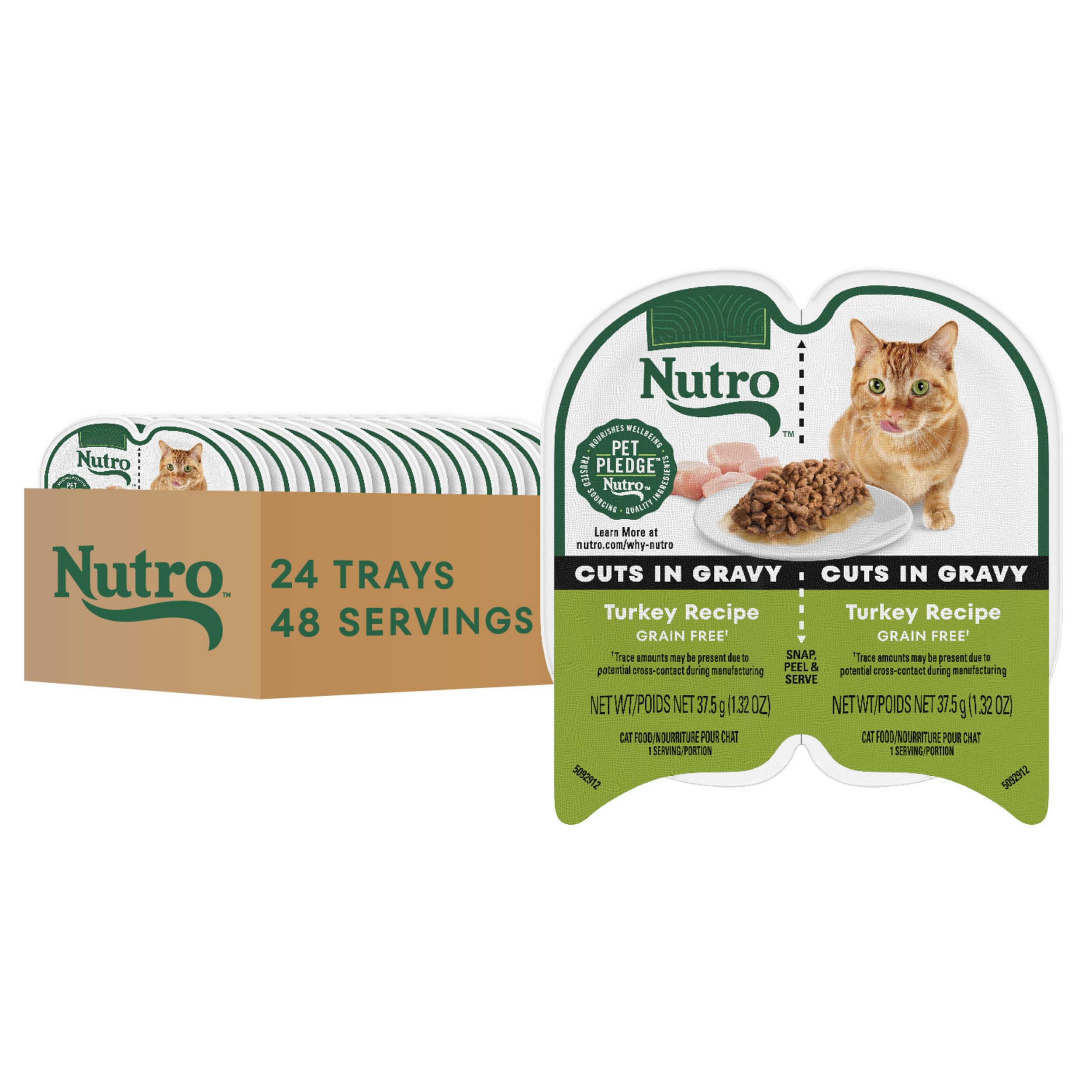 Nutro Perfect Portions Cuts Wet Cat Food, Turkey, 2.6 oz, 24 ct