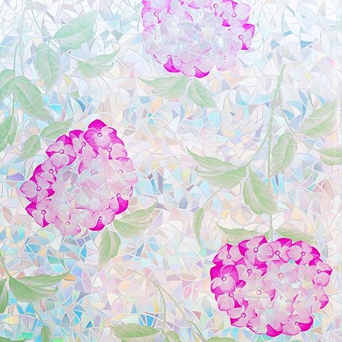 Película de privacidad para ventana, película de vidrio esmerilado para ventana, sin pegamento, adherencia estática, extraíble, bloqueo UV,