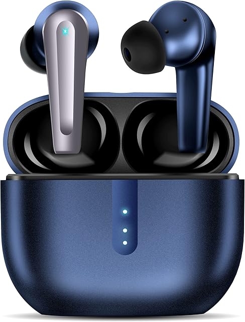 Wireless Earbuds, layajia Bluetooth 5.1 Air Mics Built-in Noise Cancelling, IPX7 Waterproof, Touch Control, USB-C Fast Charge, Deep Bass, in-Ear Headphones, 20H Playtime for iphone/Android
