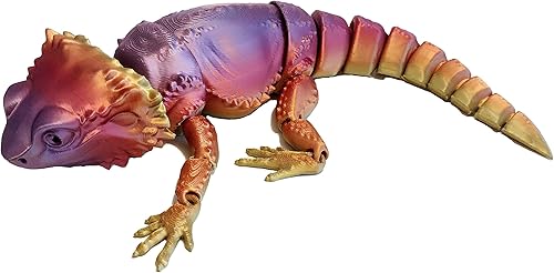 Miniatura 2 de Dragón barbudo lagarto - Adorable juguete articulado impreso en 3D (mediano, dorado)