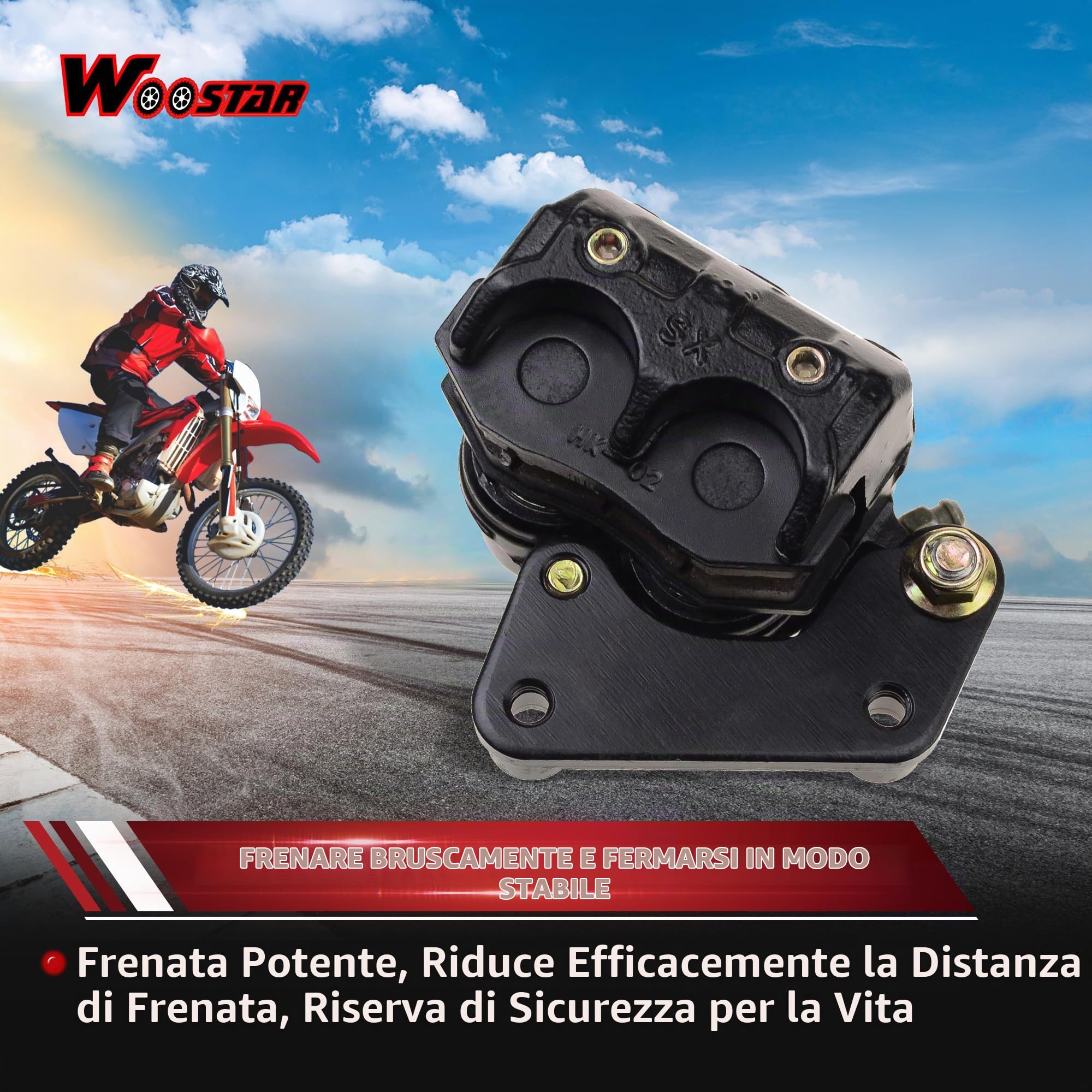 WOOSTAR Pinza Disco Freno Posteriore Sostituzione per Jialing 150cc 200cc 250cc Dirt Pit Bike