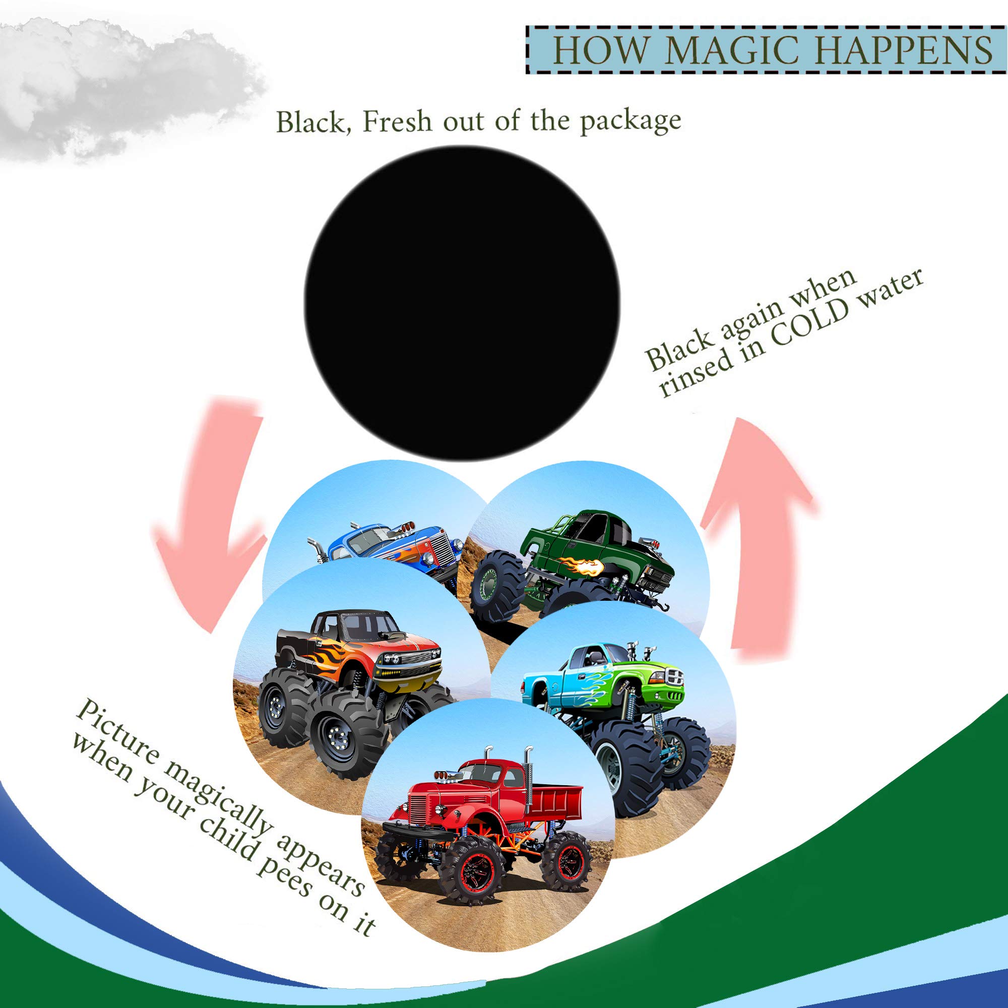 Potty Training Seat Magic Sticker Monster Truck toddler Potty Training