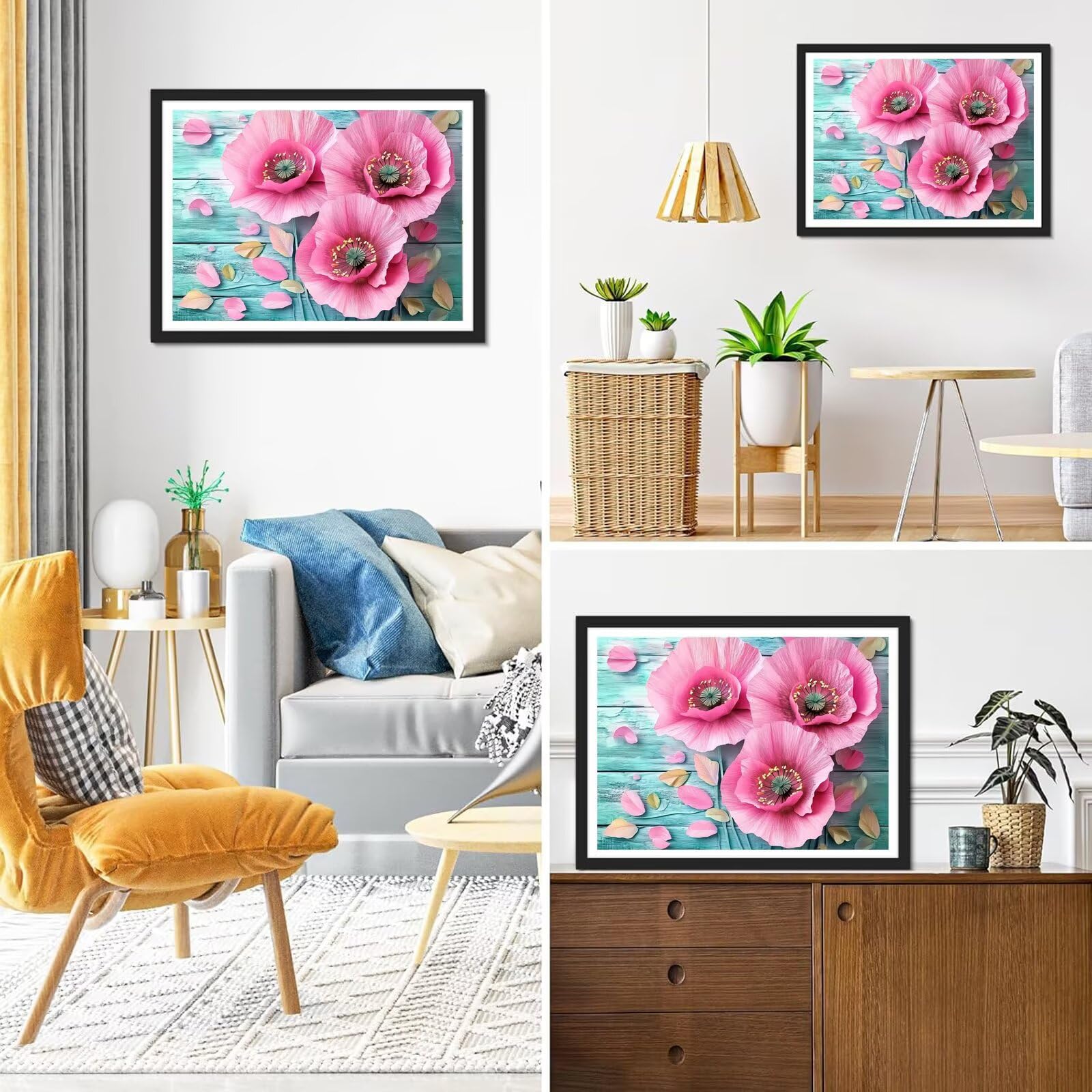 Flower Diamond Art, zestawy do malowania diamentami 5D dla dorosłych 61 x