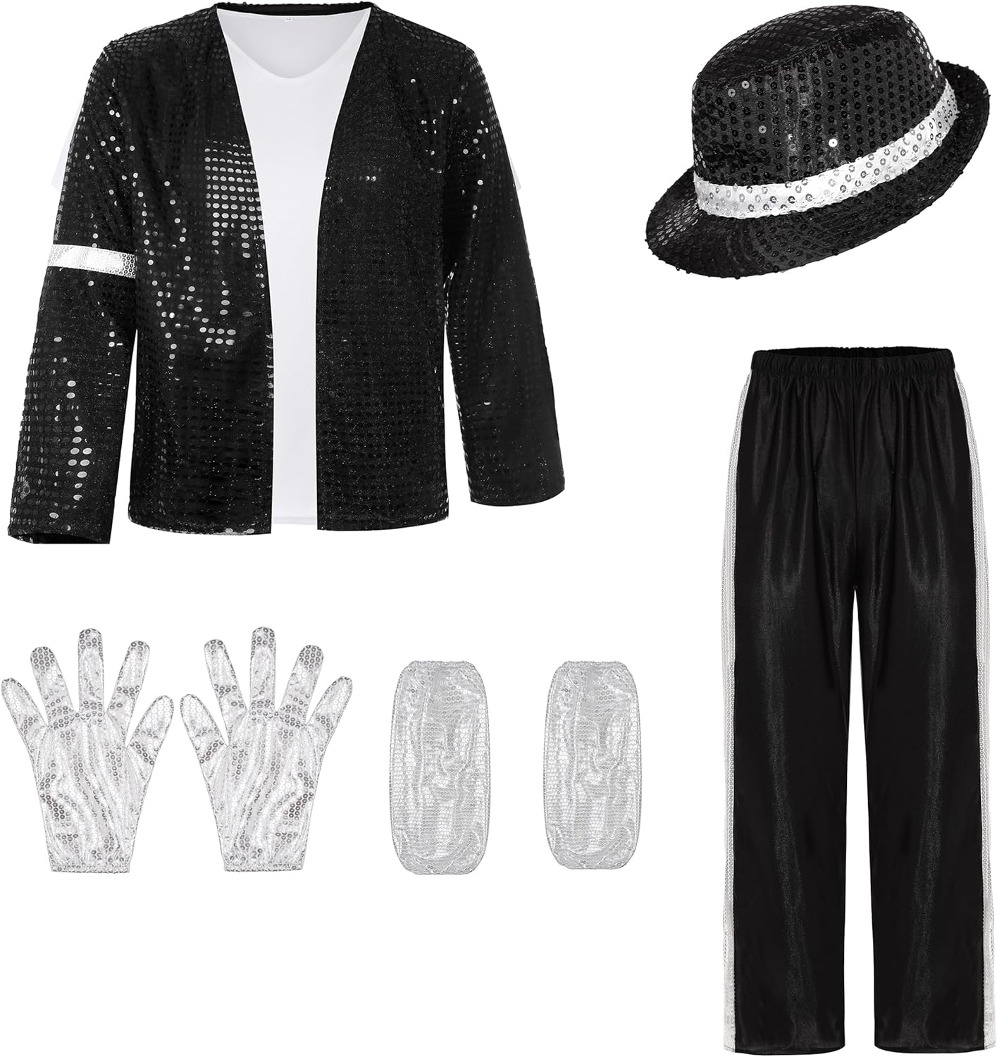 Mens Dance Star Costume for Men 80s 90s Pop Stage Outfits for Halloween Cosplay Party - Image 6