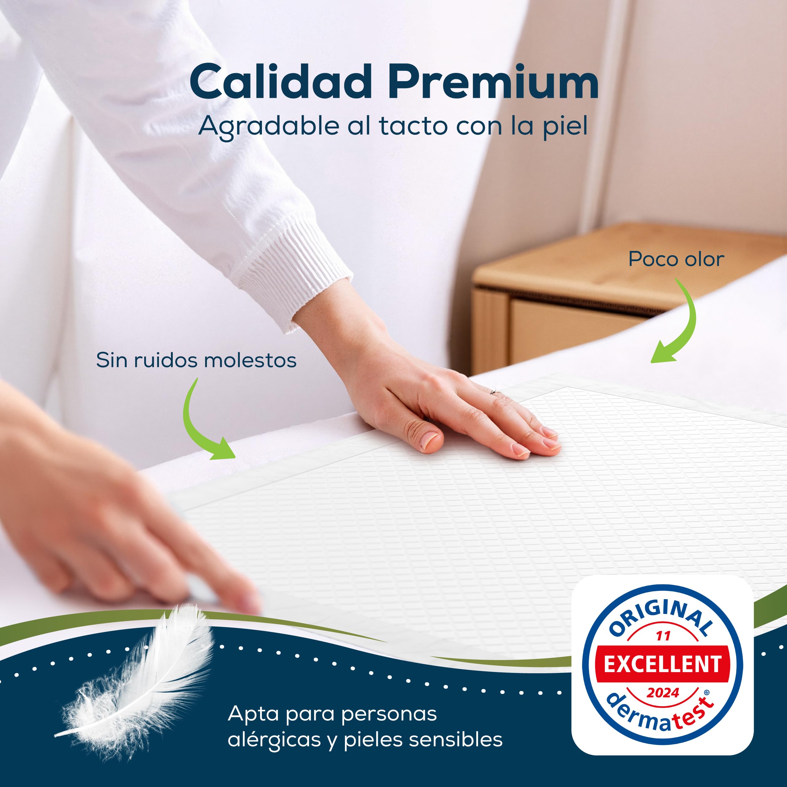 Sensalou Empapadores Desechables 60x90 cm – 100 Unidades – Protectores Impermeables y Absorbentes para Incontinencia, Bebés, Adultos Mayores, Animales, Hospital, Protección Sanitaria y Cambio Diario
