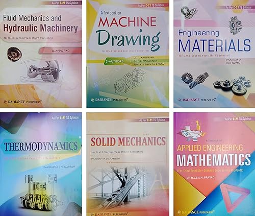 Polytechnic Mechanical second Year Third Semester Book set for T.S (C-21) Radiance Publishers