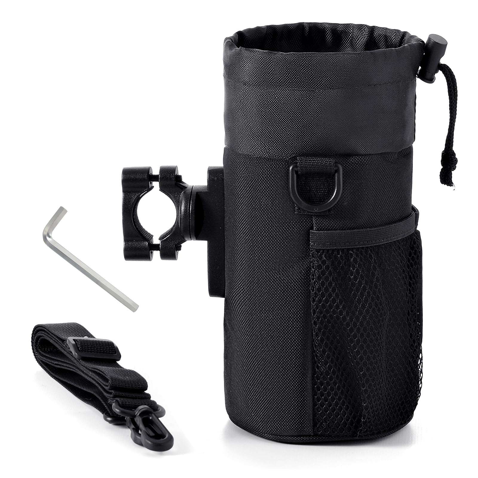 IRON JIA'S Motorcycle Cup Holder for 1.1"-1.4" Handlebars black