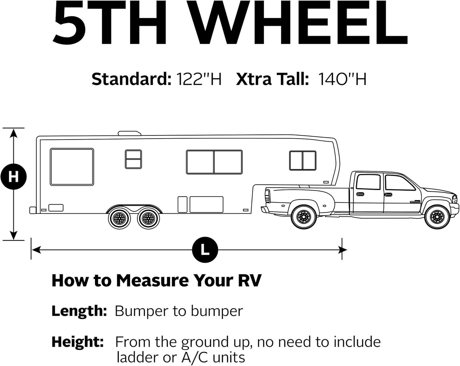 Classic Accessories Over Drive PermaPRO 5th Wheel Cover, Fits 41' - 44' RVs, RV Cover, Camper Cover, Travel Trailer Cover