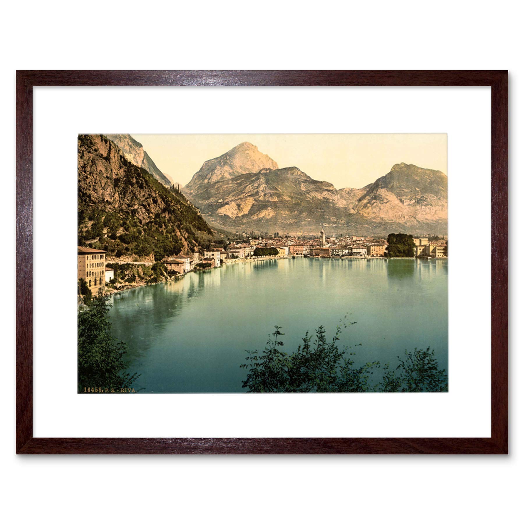 Wee Blue Coo Vintage Photo Riva Lake Garda Italy New Picture Framed Wall Art Print