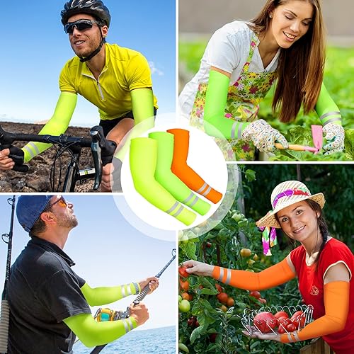 Miniatura 6 de SATINIOR 6 Pairs UV Sun Protection Arm Sleeves Cooling Compression Arm Sleeves for Women Men Golf Outdoor Sports