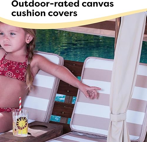 Miniatura 8 de Tumbona doble con tejado y posavasos KidKraft