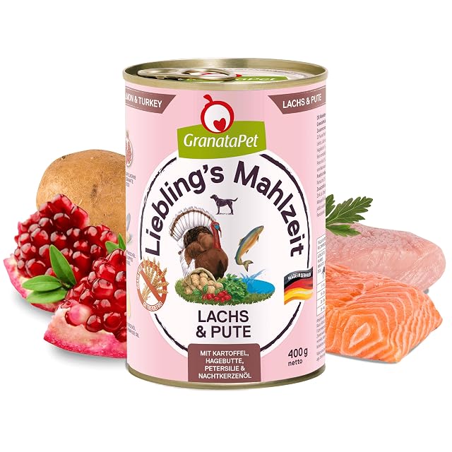 Foto 2 de 7 de GranataPet Liebling's Mahlzeit Salmón y Pavo, Comida húmeda para Perros