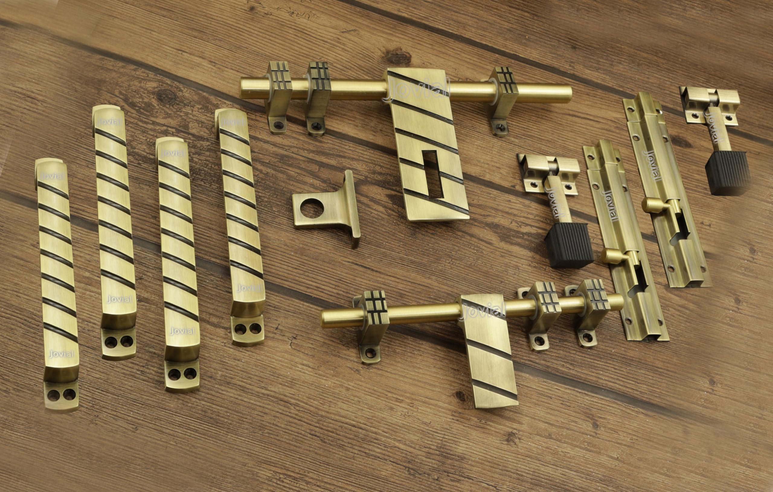 Jovial 1015 Door Kit for Double Door/Door Hardware/Door Accessories (12 inch Al-Drop,10 inch Latch, 7 inch 4 Handles,6 inch 2 Tower Bolt and 4 inch 2 Door Stopper, Antique Brass) (B0967Q8QZ4) Amazon Price History, Amazon Price Tracker