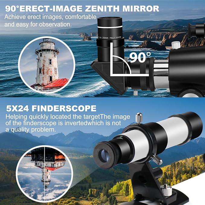 Telescopio Refractor 90mm 800mm para Astronomía miniatura 3