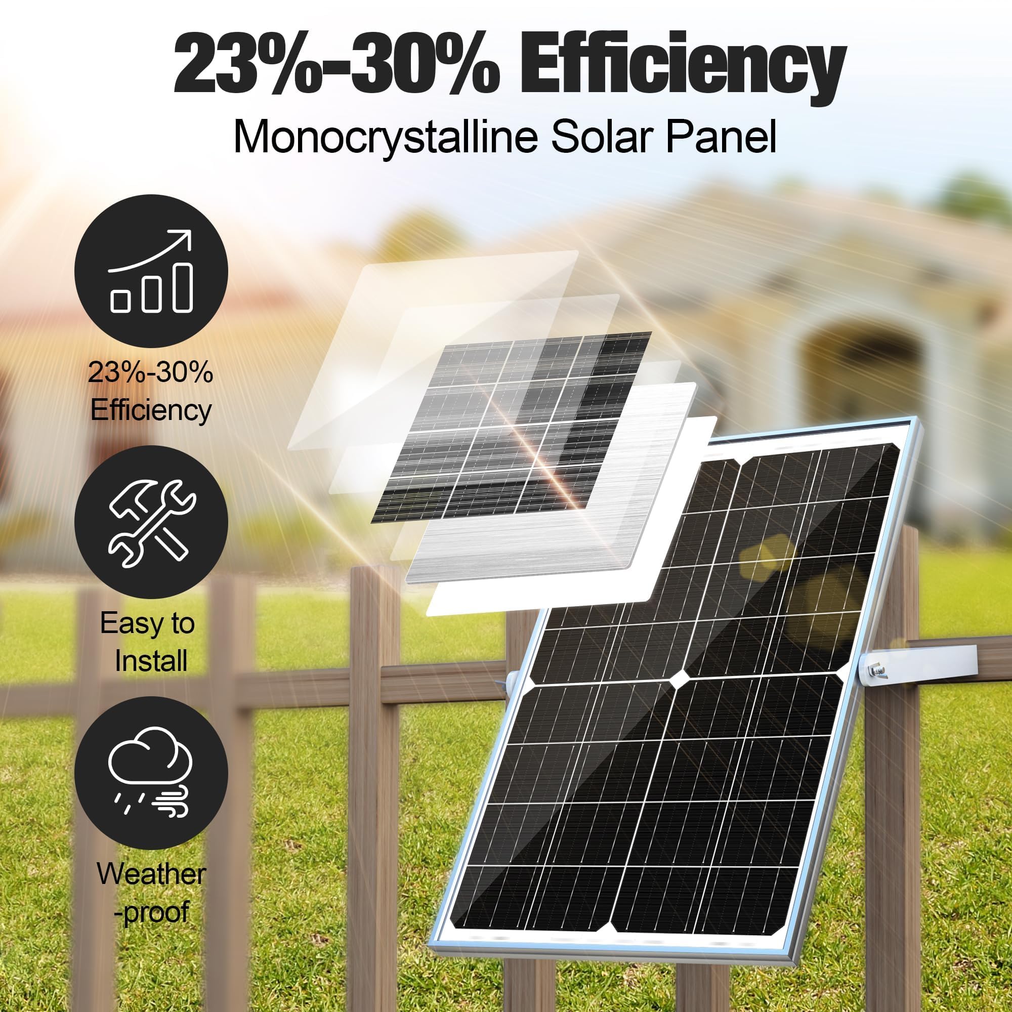 Snapklik.com : SOLPERK 15W Solar Battery Charger 12V Waterproof Solar ...