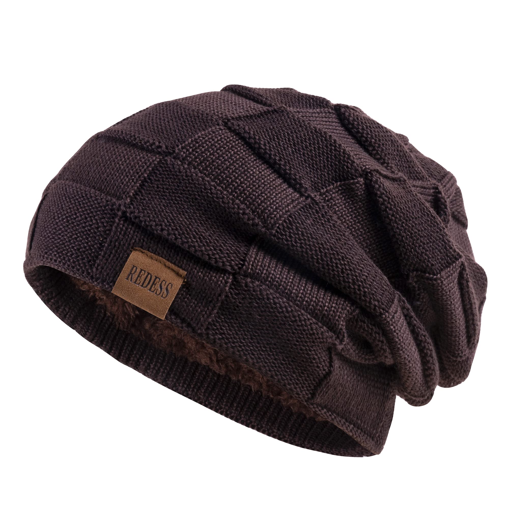 REDESS Cappello a Berretto per Uomini e Donne Cappelli Caldi Invernali in Maglia Slouchy Cappello a Cranio Spesso