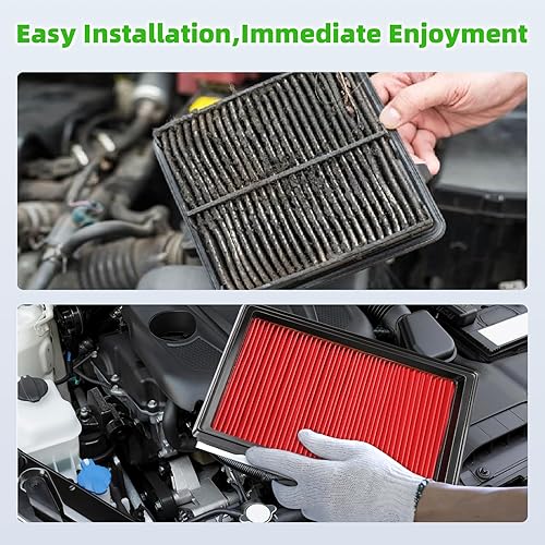 Miniatura 8 de AUTOKAY 2 filtros de aire de motor 16546JK20A apto para Nissan 370Z 350Z Infiniti QX50 Q40 Q60 EX35 EX37 G37 G35 G25