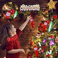 Vista 4 de Syhood 16 tubos de luz LED de Navidad, juguetes sensoriales para ansiedad, tubos elásticos de Papá Noel, muñeco de nieve, tubos brillantes, juguetes
