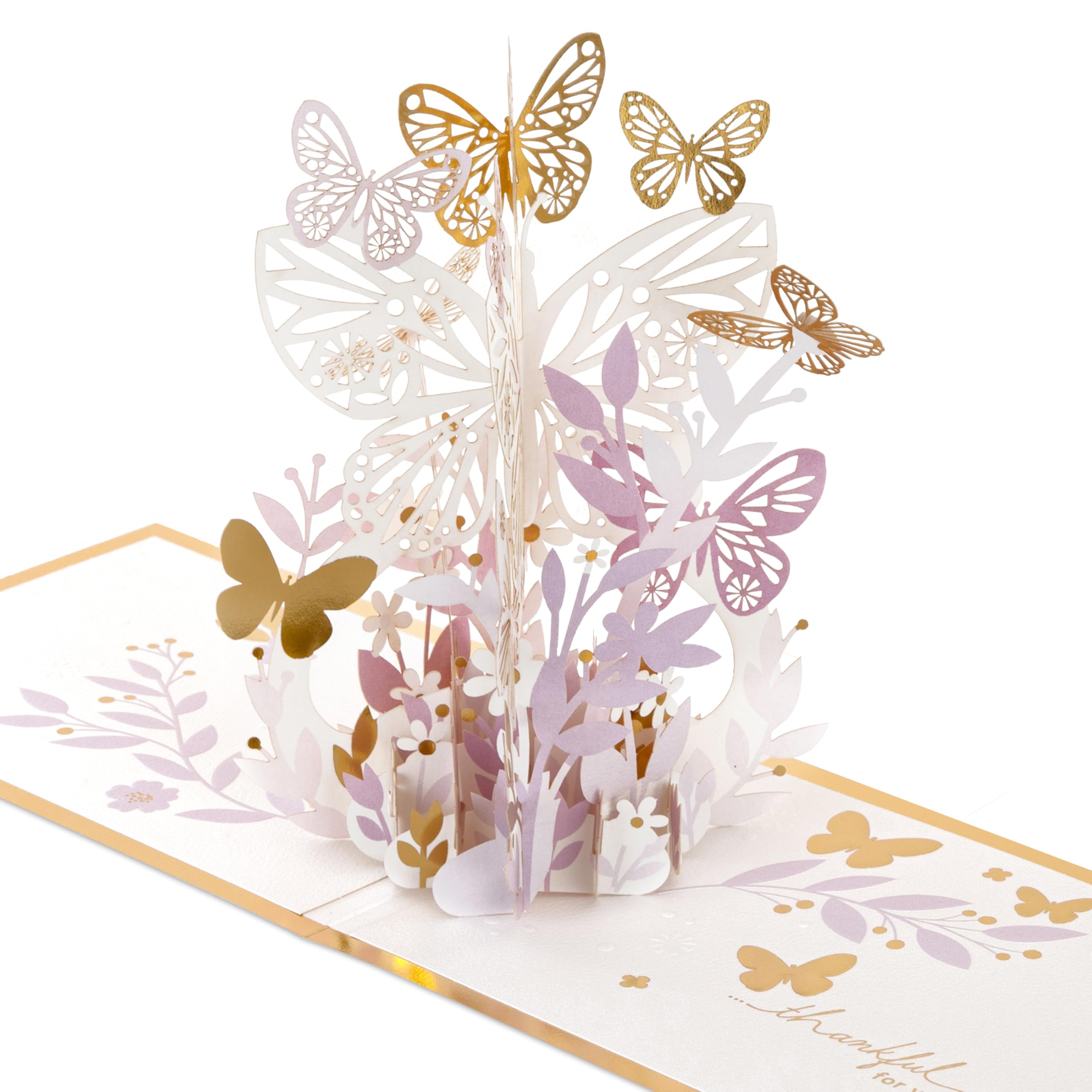 Hallmark Paper Wonder Signature Collection 3D Pop-Up Butterflies Birthday Card