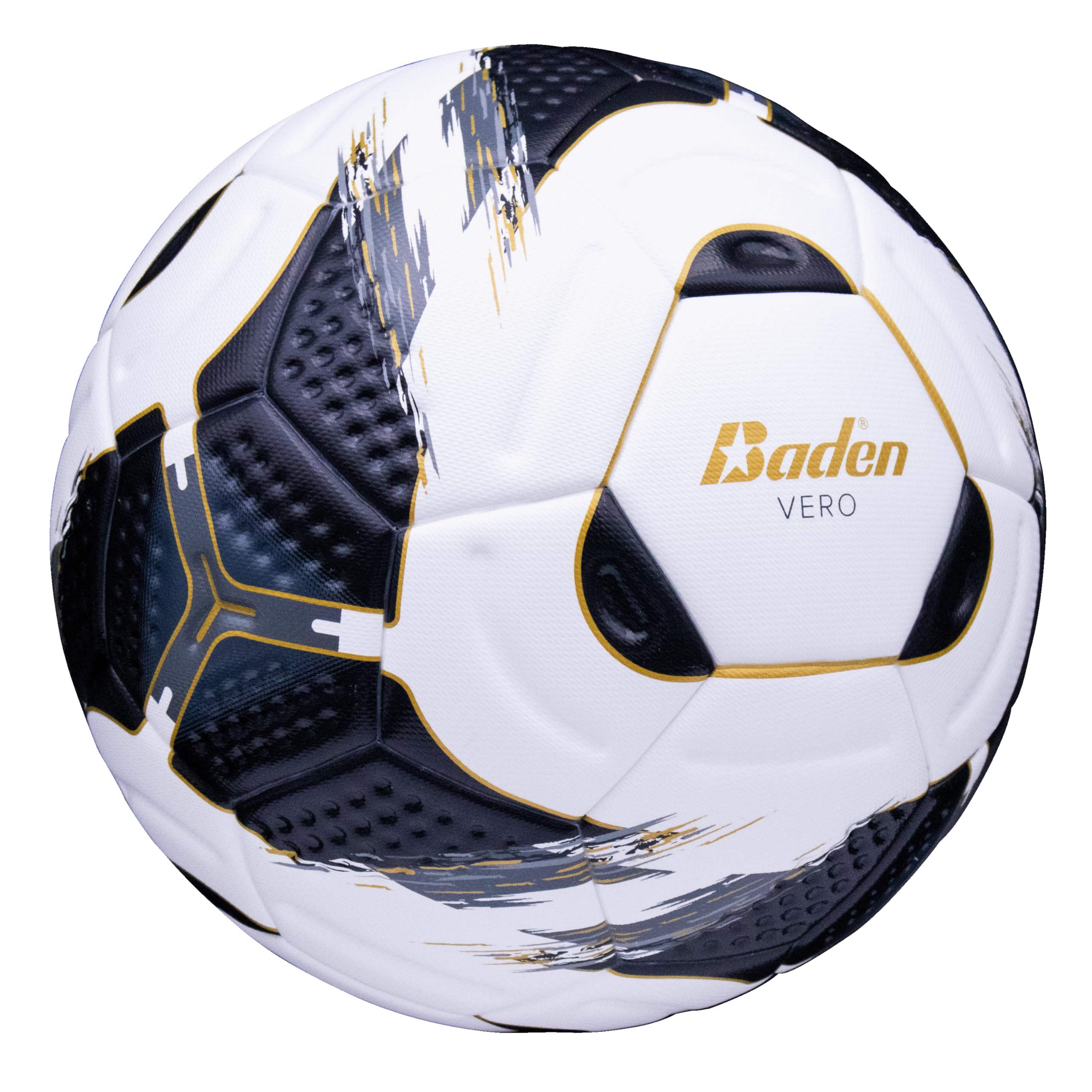Baden Vero Thermo-gebundener Fußball, PU-Bezug mit Noppenstruktur, Allwetter-Hochleistungs-Haltbarkeit zum Üben oder Spielen, Größe 4 und 5