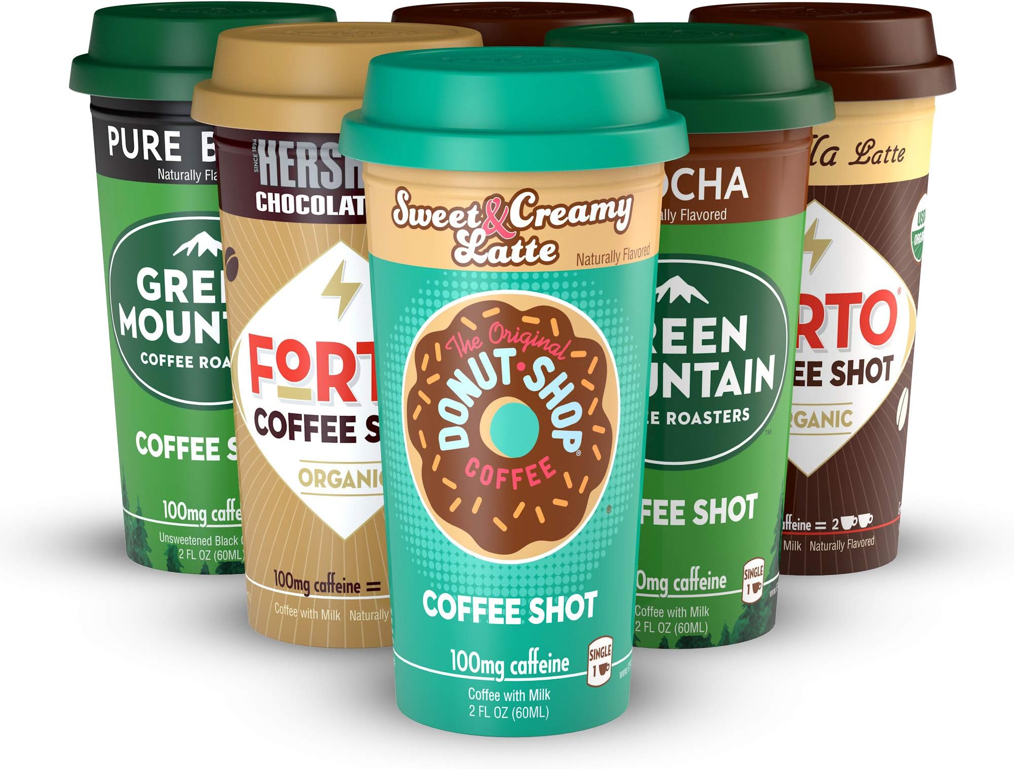 FORTO Coffee Shots - Starter Pack, Ready-to-Drink on the go, High Energy Cold Brew Coffee- Fast Coffee Energy Boost, 2 Fl Oz,6 Count (Pack of 1)
