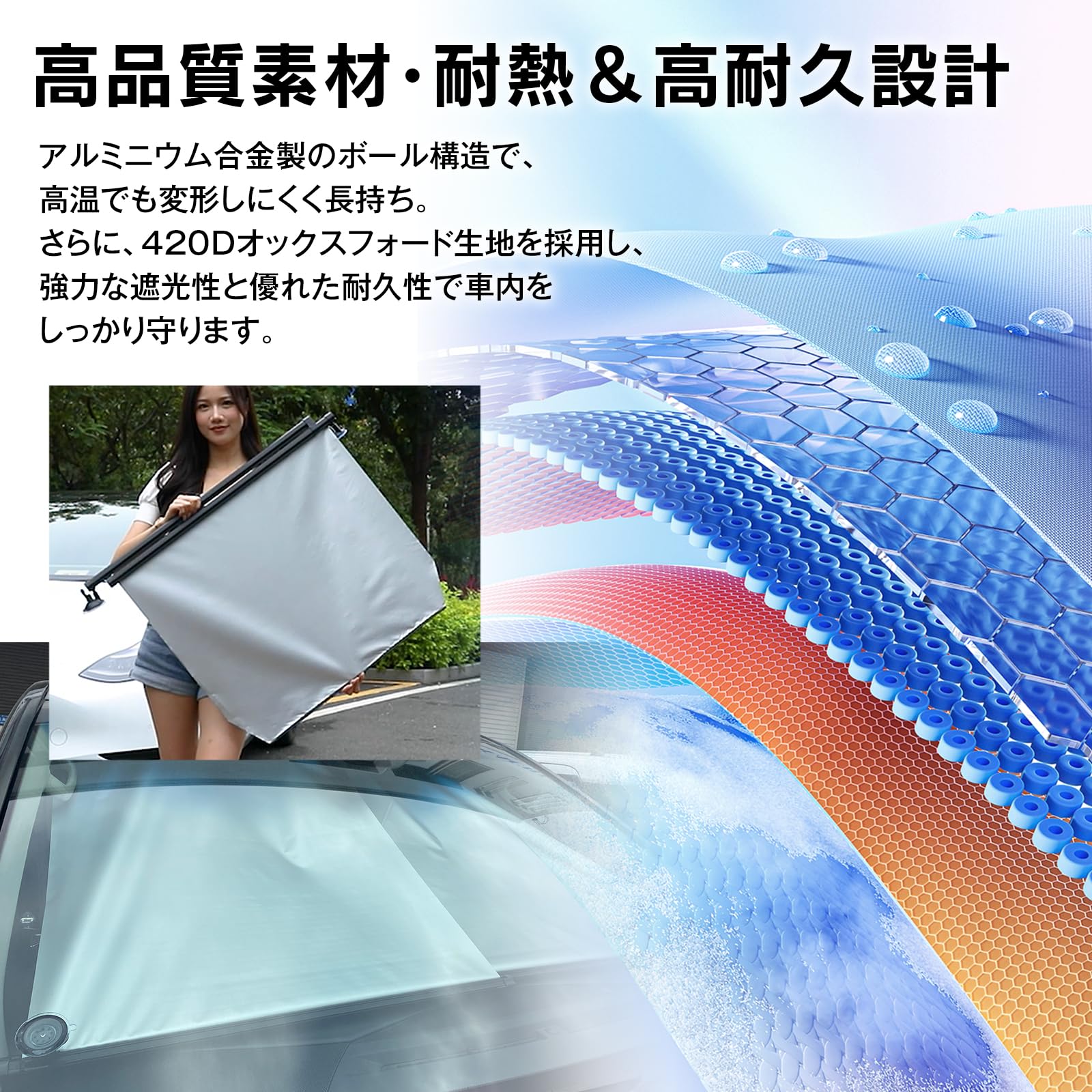 Amazon.co.jp: MAXWIN サンシェード 車 フロント ロール式 自動