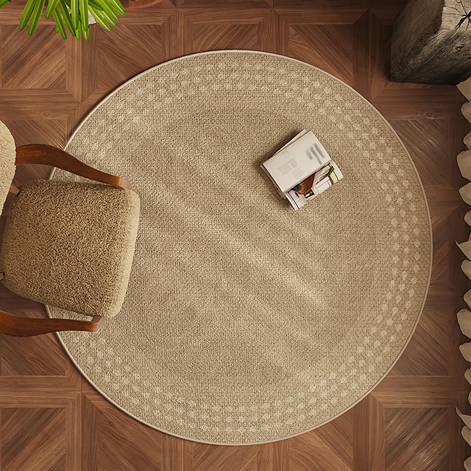 Tapis rond haut de gamme pour chaise de bureau et protection des sols nobles