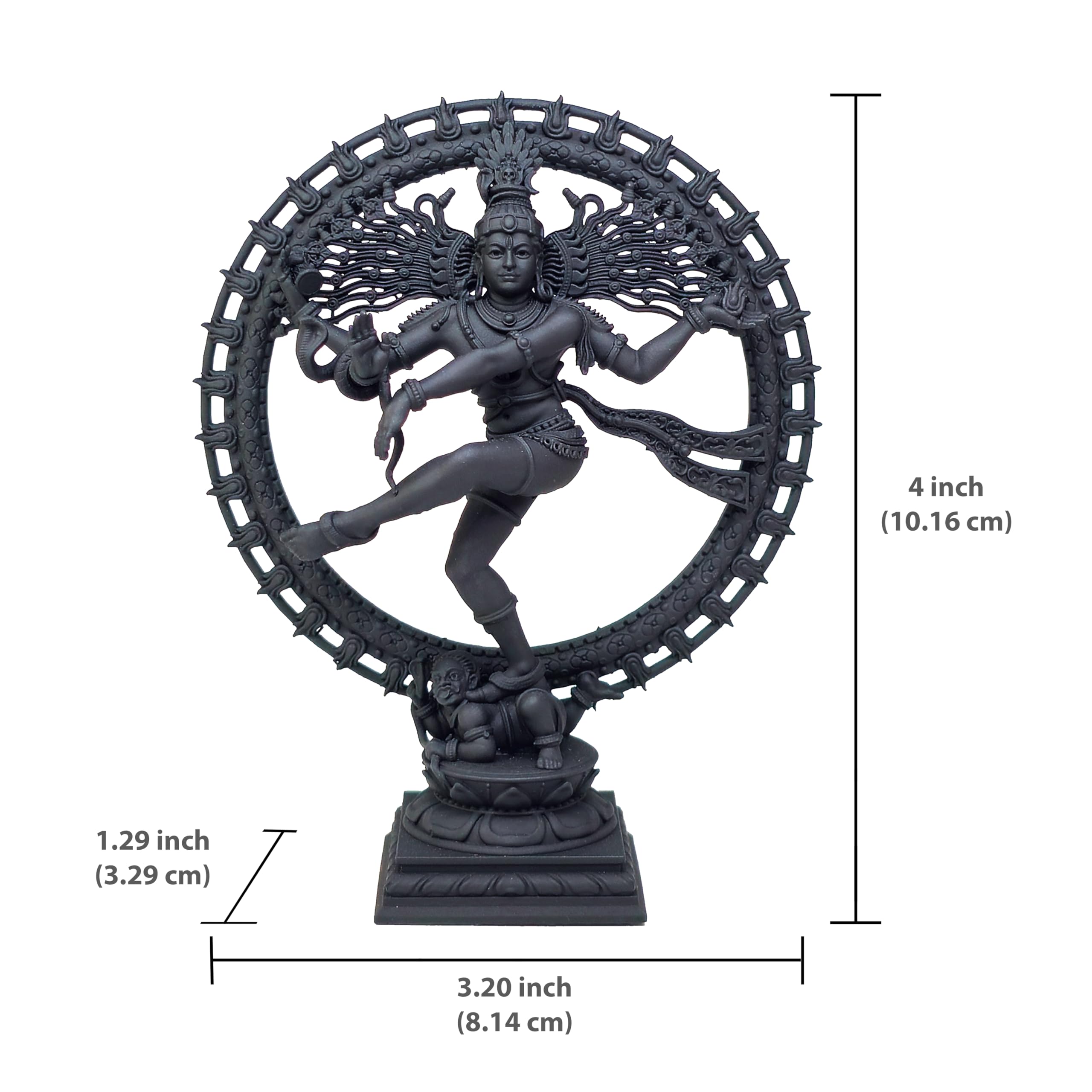 Nataraja Statue - Black UV Resin Idol -2