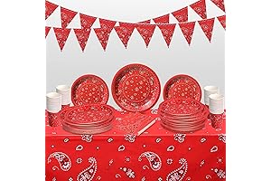 Red Bandana Napkins for a Western Soiree