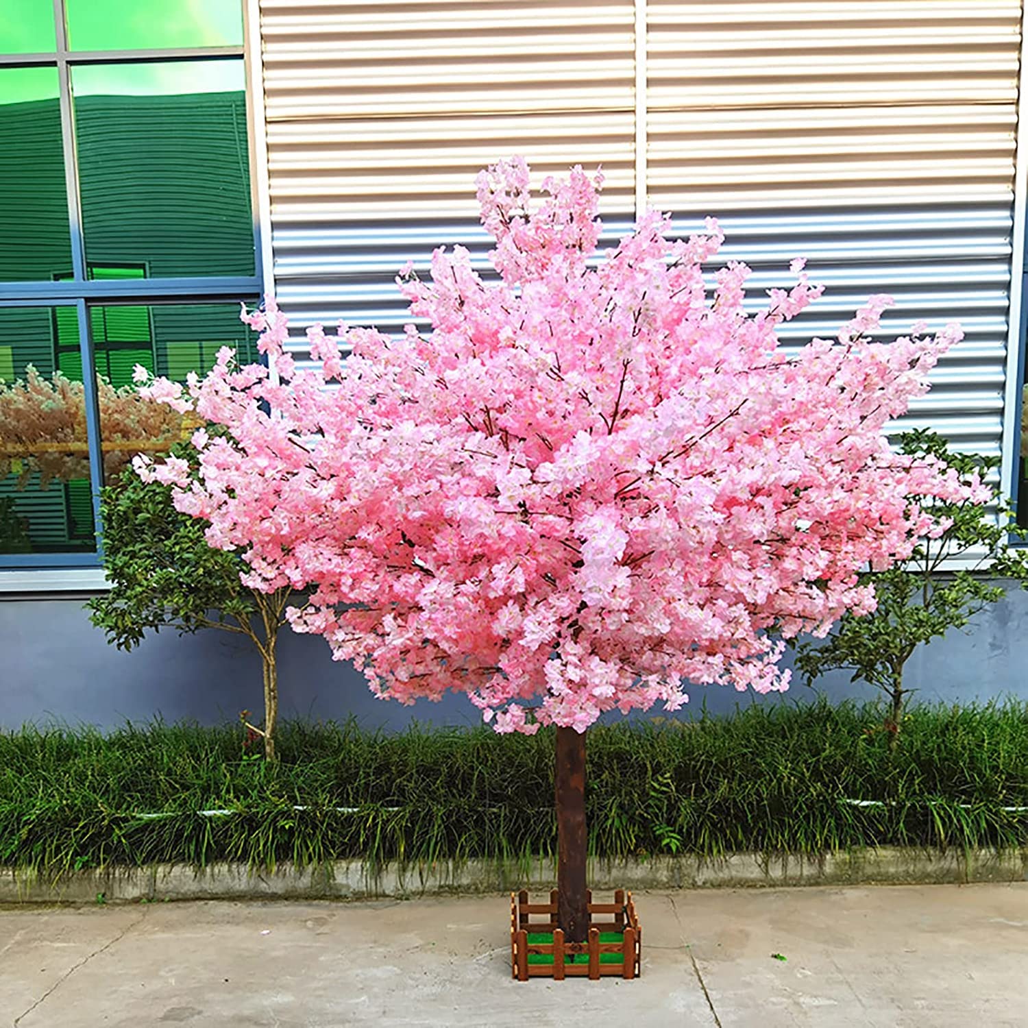 Amazon.de: Knstliche Kirschbltenbume Knstliche Blumen Deko Exterieur  Kirschblte, knstlicher japanischer Kirschbaum, fr  Indoor/Outdoor/Party/Restaurant/Mall Knstliche Pflanze Rosa (Gre: 1 x  0,6 m/3,2 x