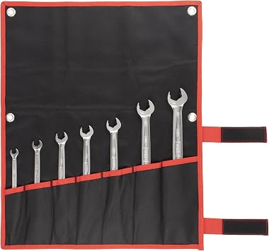 TONE Ratchet Ring Wrench Set Ratcheting Spanner Head RMQ700 Black 7-Piece