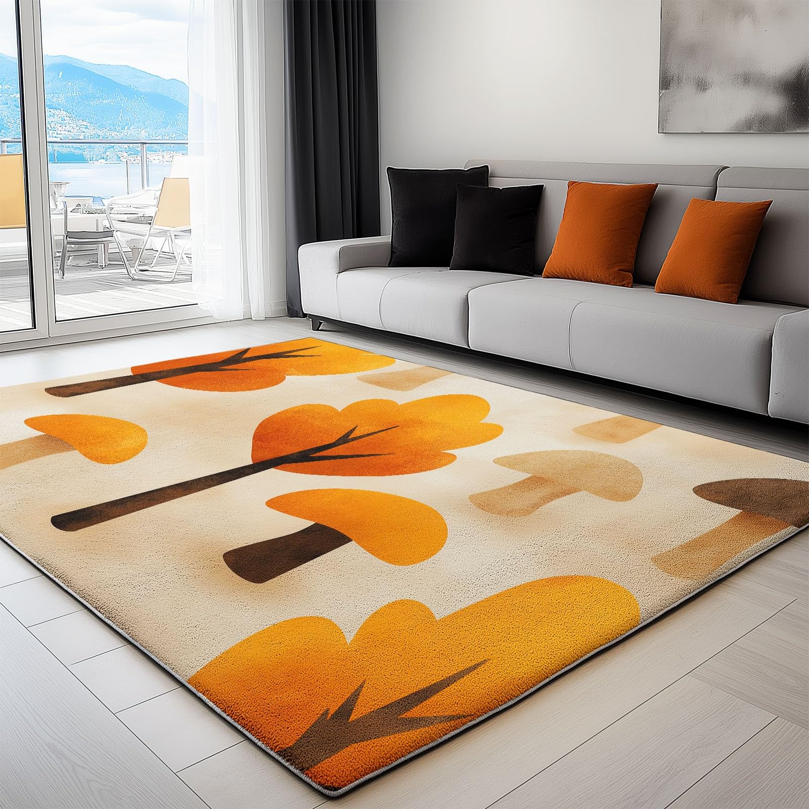 Tapis moderne en flanelle de haute qualité style crème