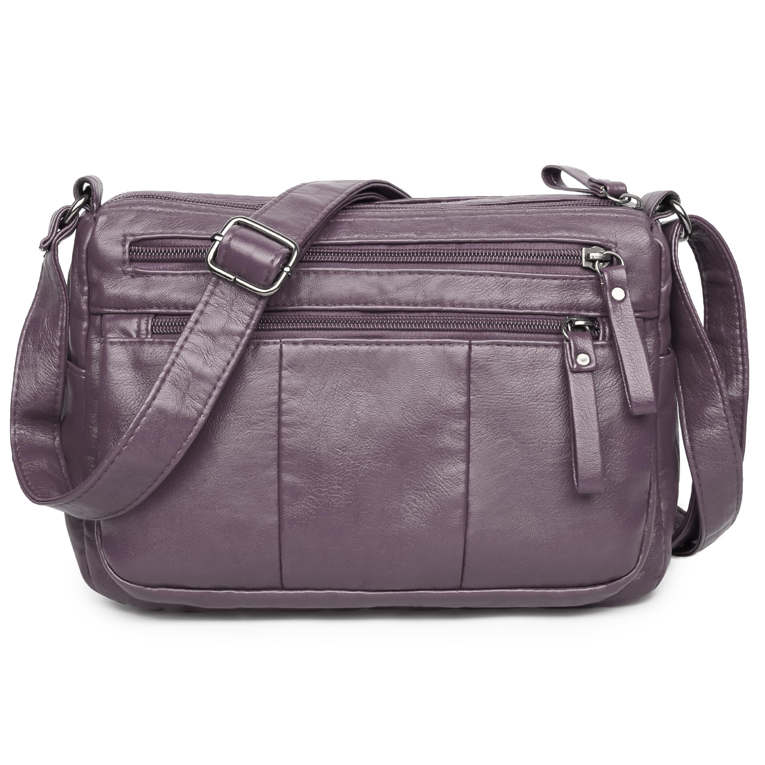 VOLGANIK ROCK Purses for Women Soft PU Leather Shoulder Bag Ladies Crossbody Purse and handbags Lightweight Pocketbook, Taro-10.2", One Size