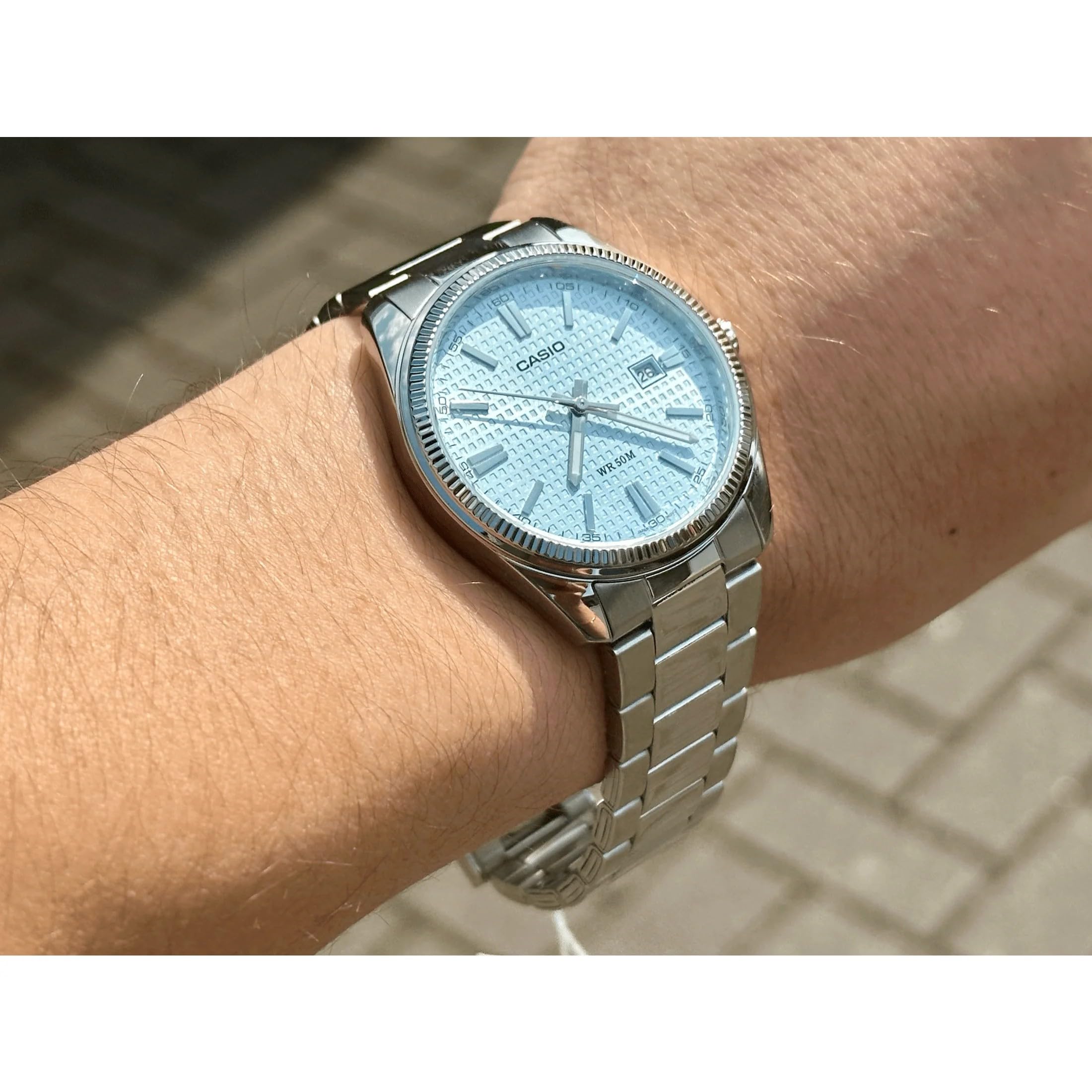 Zegarek ze stali nierdzewnej Casio Collection MTP-1302PE-2AVEF